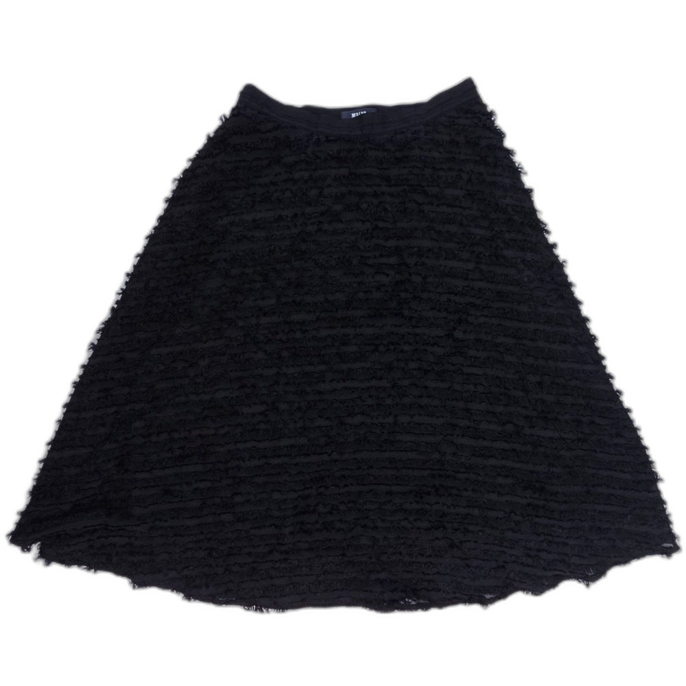 NEW Anthropologie Maeve Grazia Fringe A-Line Midi Skirt Minimal French Girl Boho